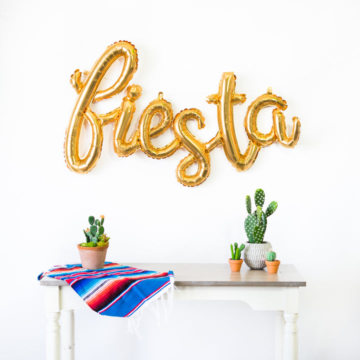 Fiesta Script Balloon Banner