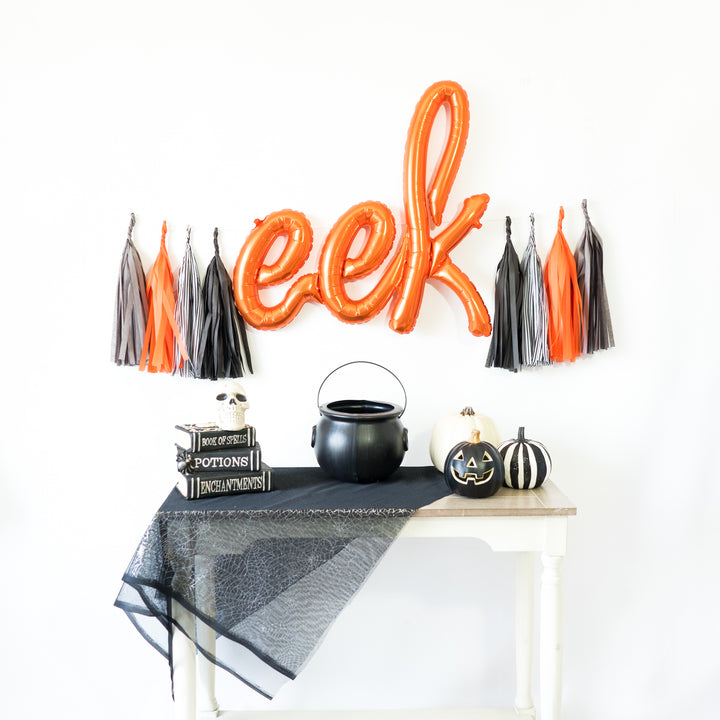 Script Eek Balloon Banner | Orange