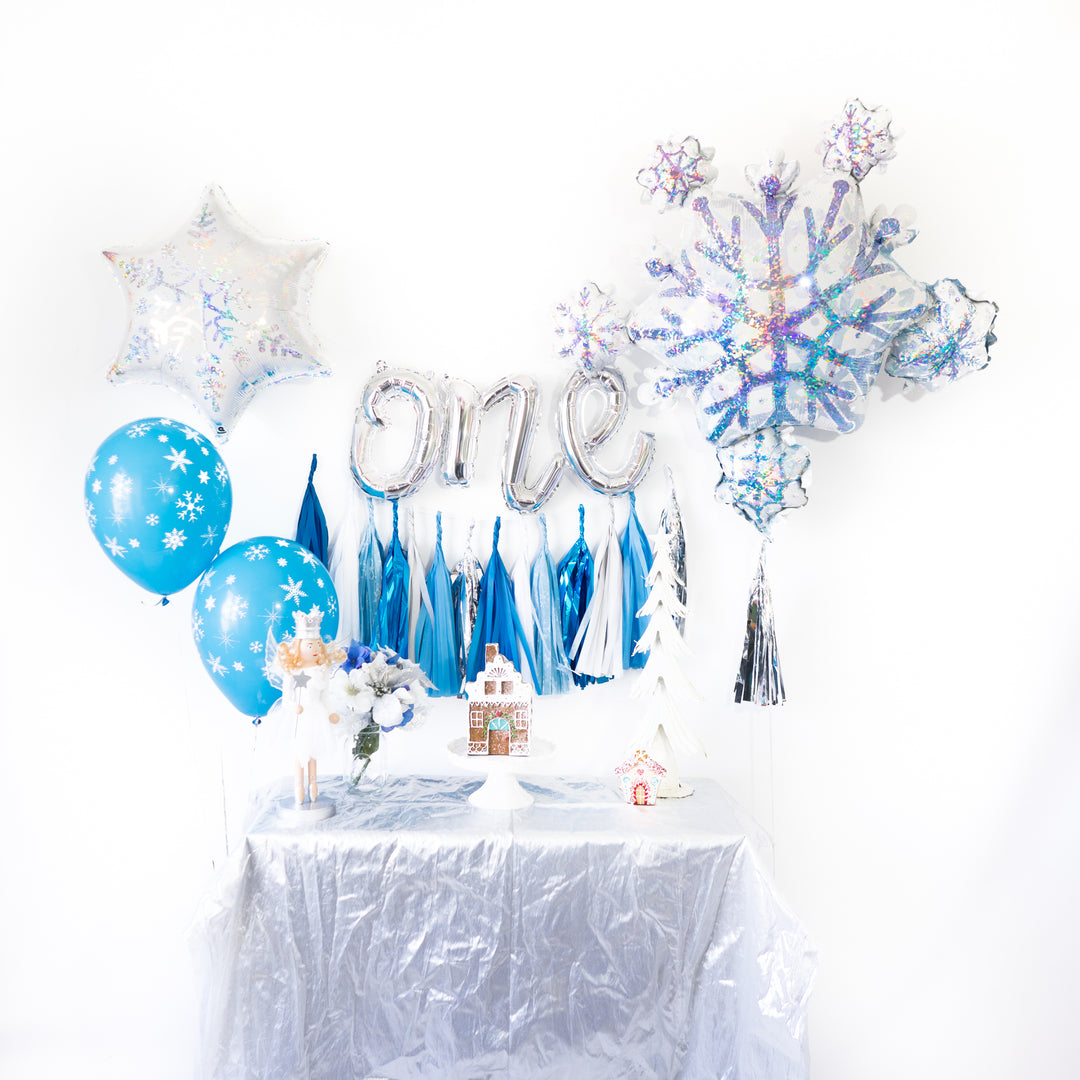 Script One Balloon Banner | Blue