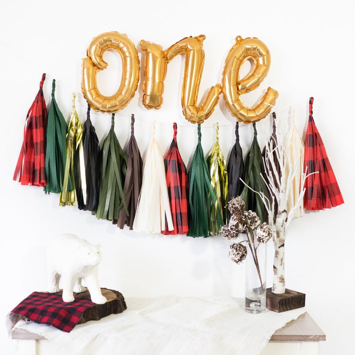 One Script Balloon Banner | Woodland