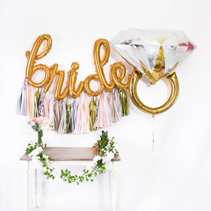 Script Bride Balloon Banner
