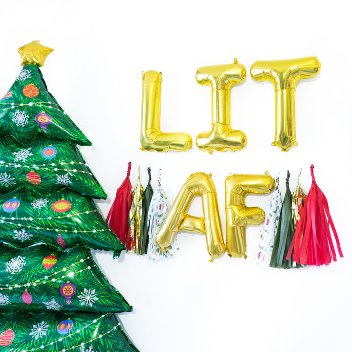 Lit AF Friendsmas Balloon Tassel Party Box