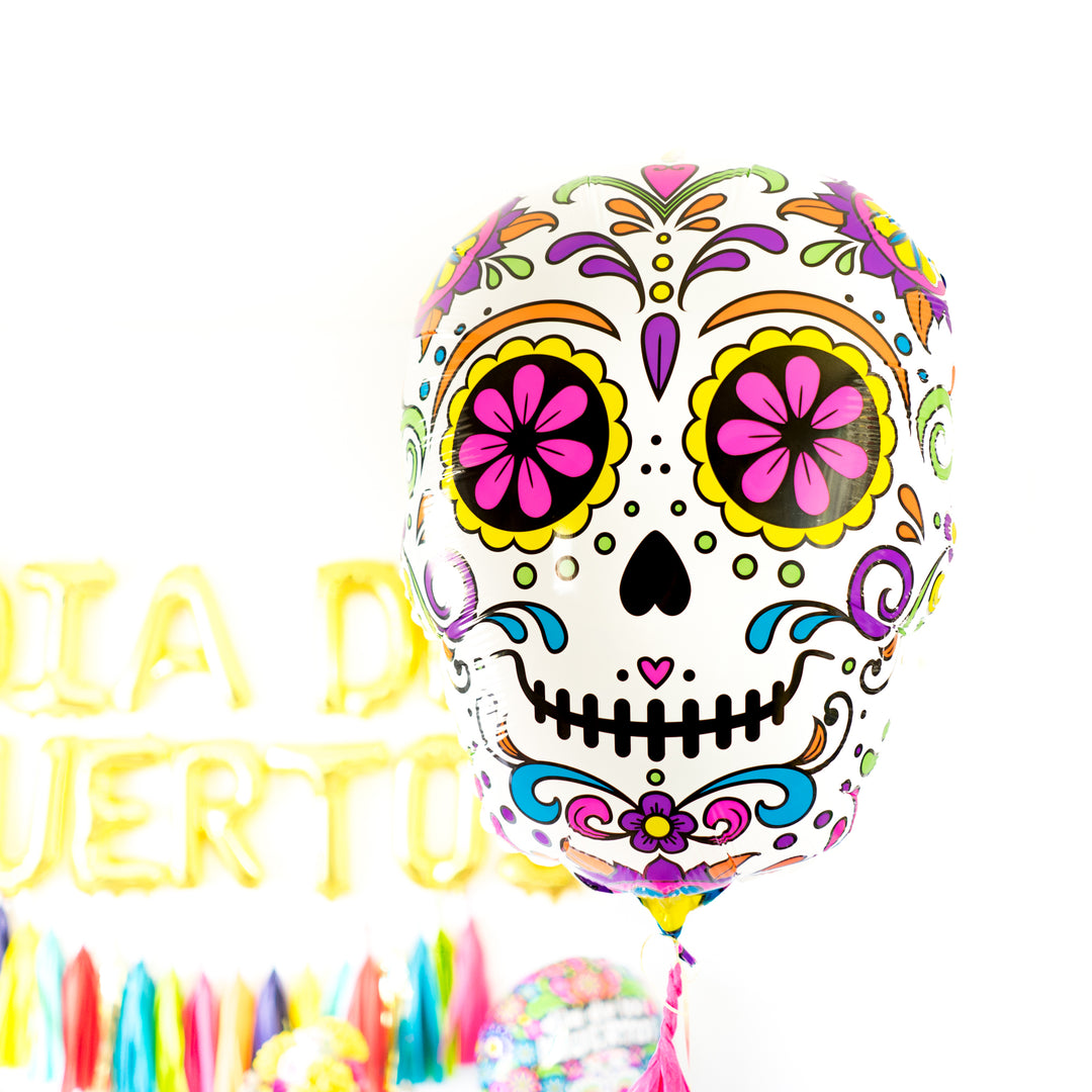 Dia de Muertos Bright Fiesta Balloon Tassel Party Box