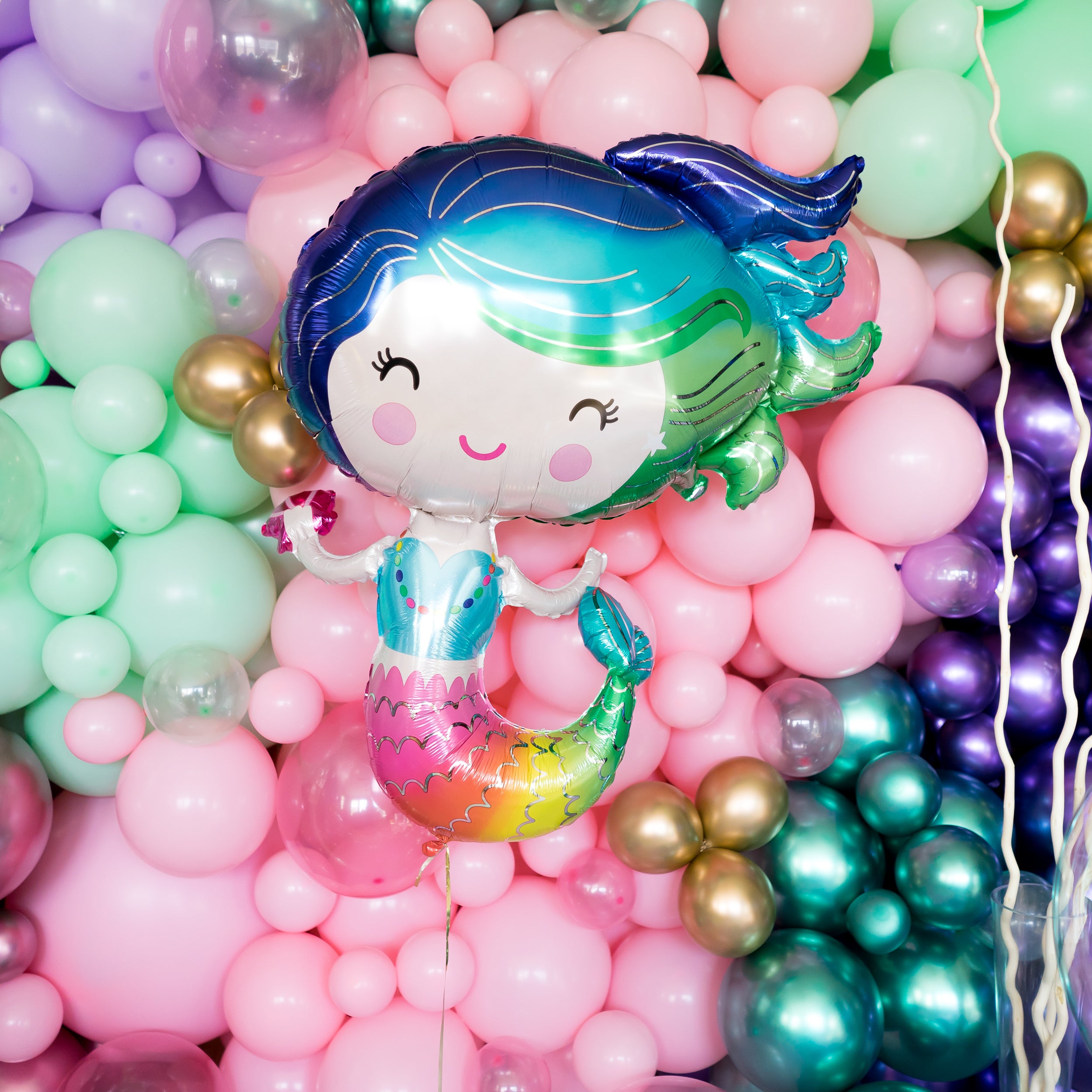 Mermaid Party Bubble Garland Under the Sea Birthday Party