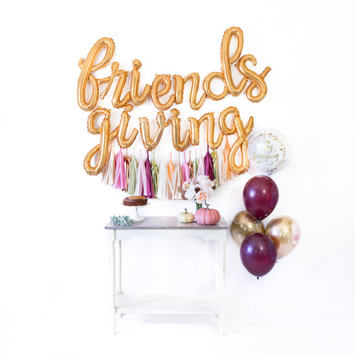 Script Friendsgiving Balloon Tassel Party Box