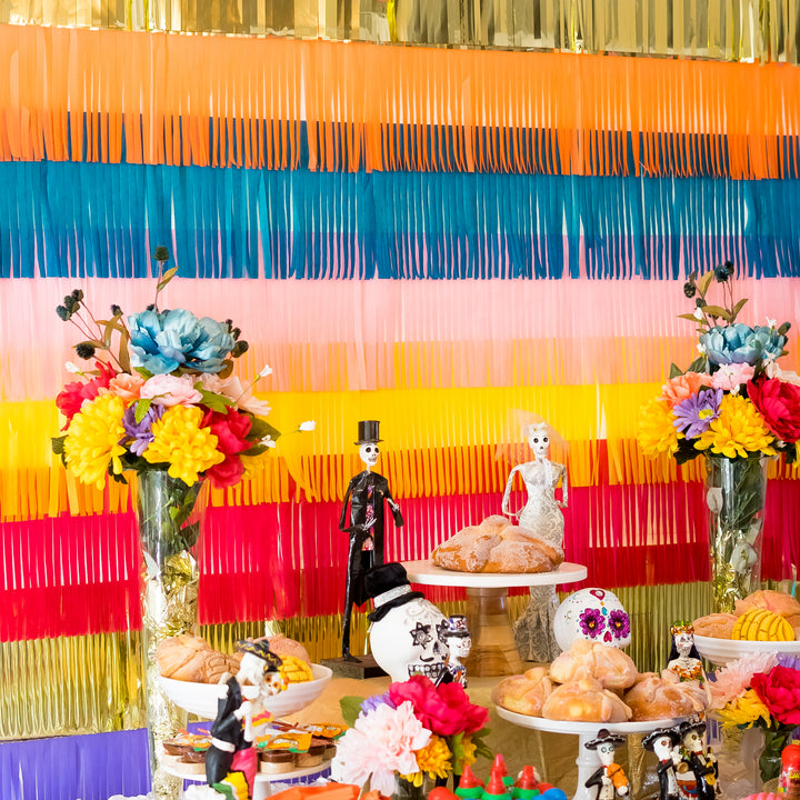 DIY Dia de Muertos Fringe Backdrop
