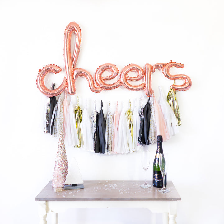 Blush NYE Tassel Balloon Party Box