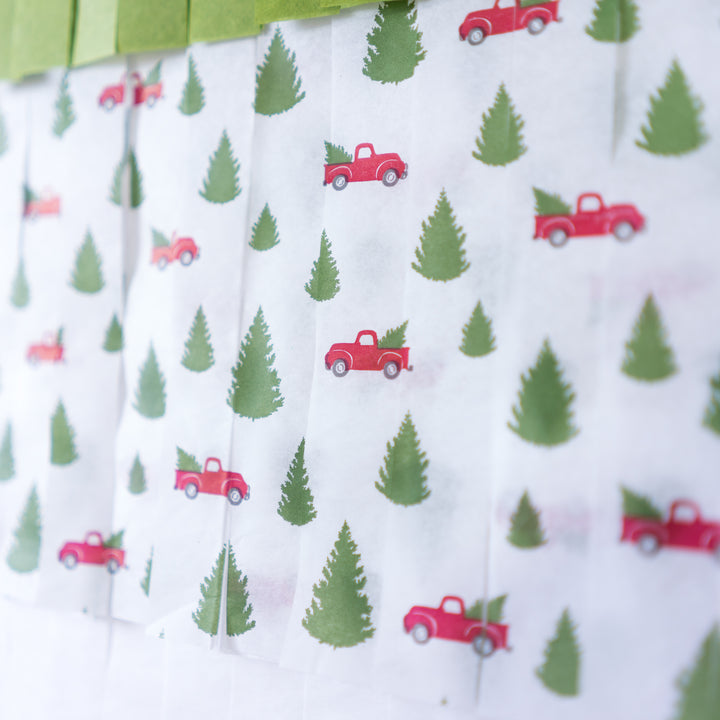 Red Truck Christmas Tree Balloon Backdrop Party Box