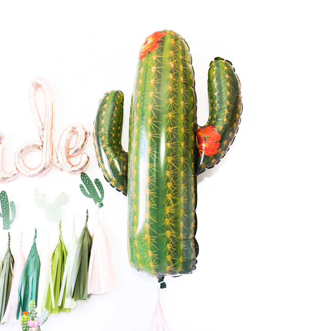 Script Rose Gold Bride Cactus Fiesta Balloon Party Box