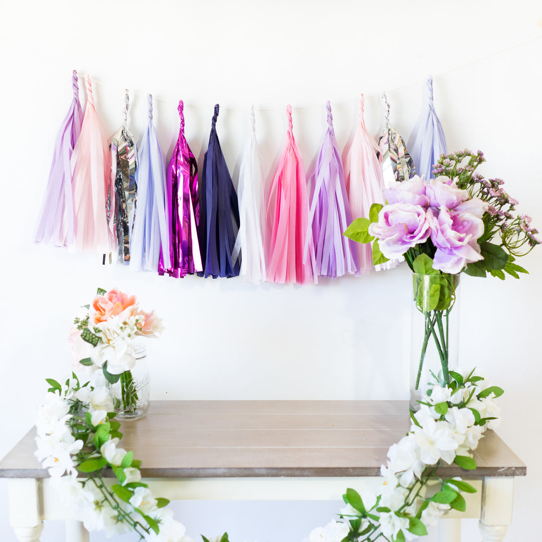 Purple Crush Paper Tassels