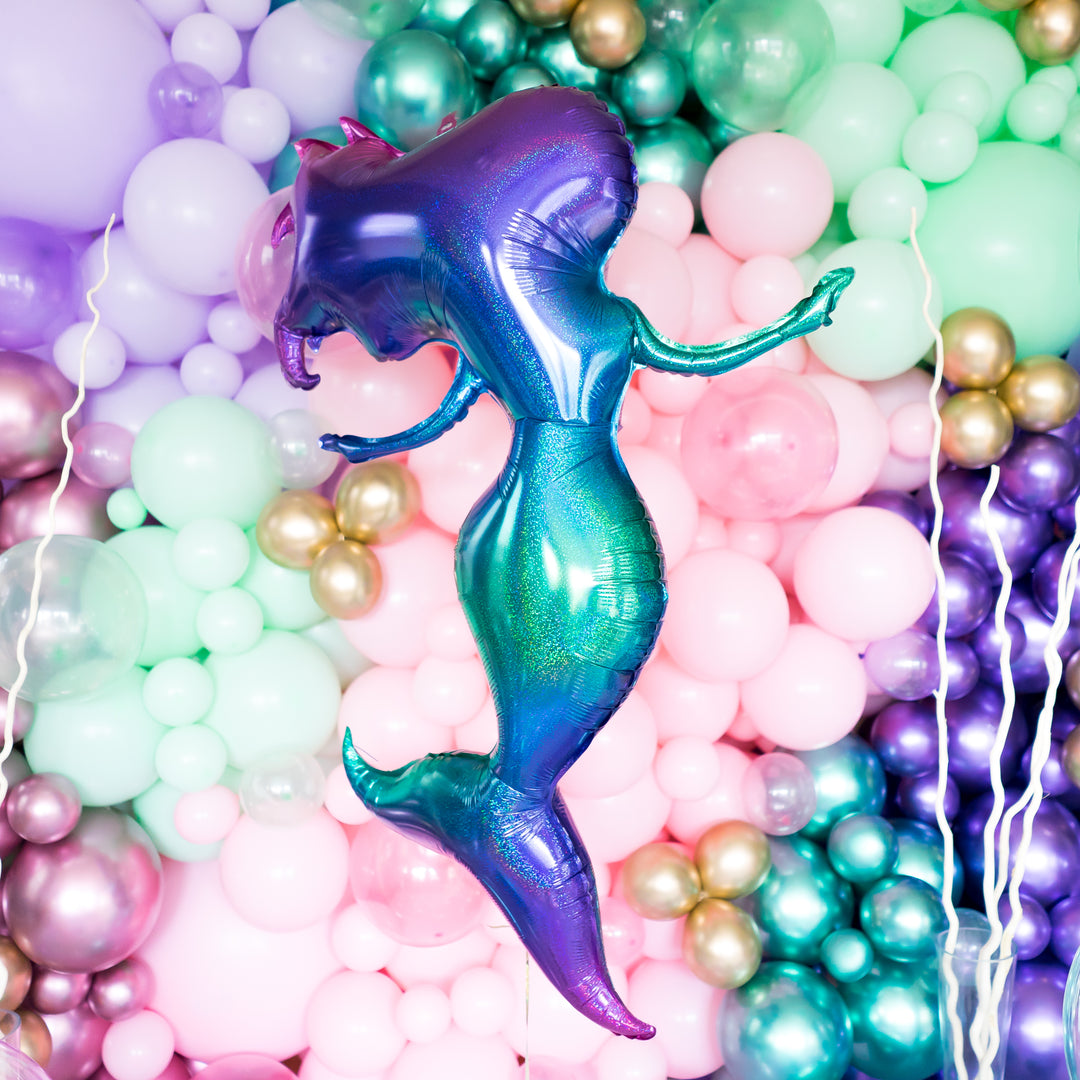 Mermaid Holographic Balloon