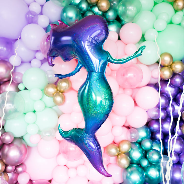 Mermaid Holographic Balloon