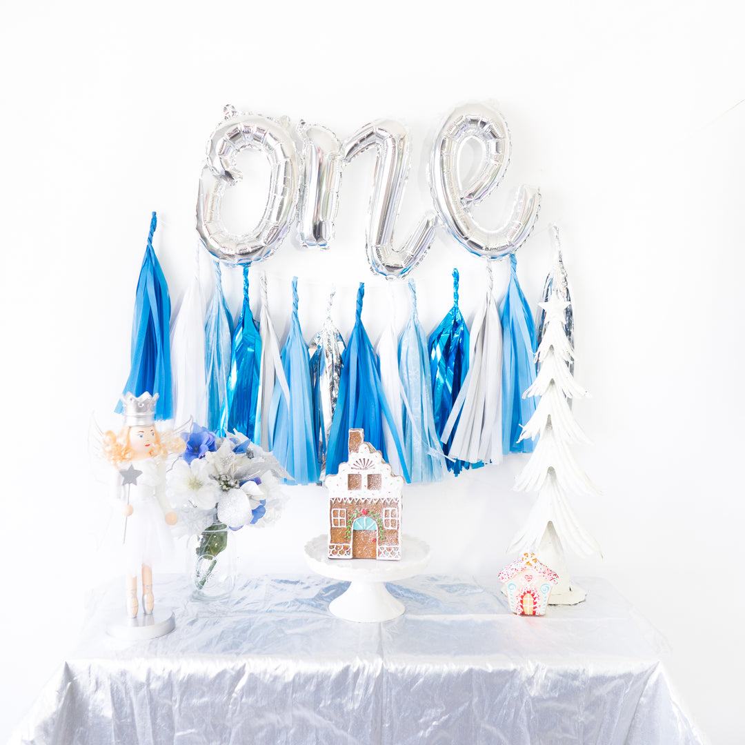 Blue Wonderland Paper Tassels