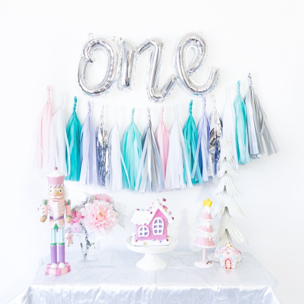 Script One Balloon Banner | Pastel