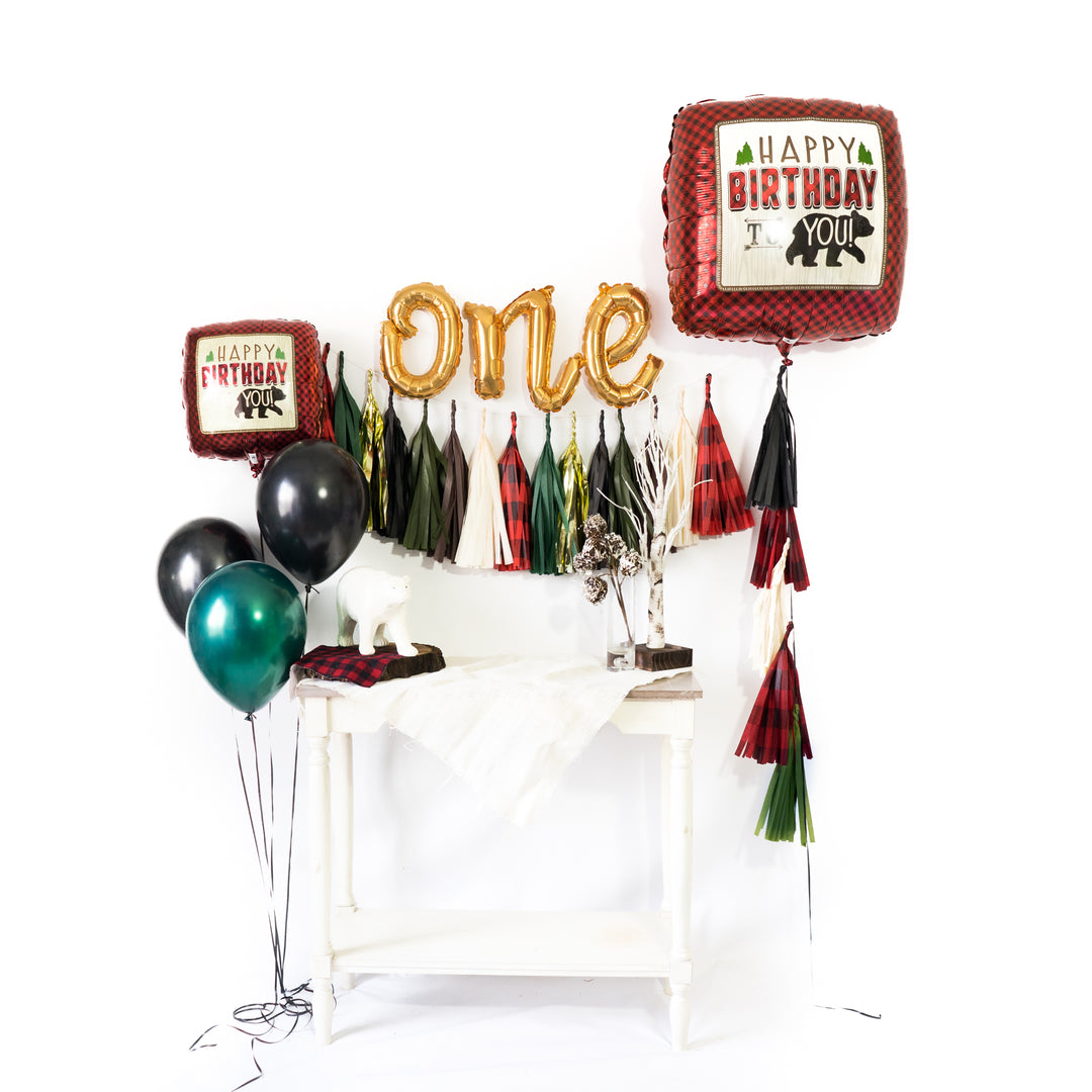 One Script Balloon Banner | Woodland