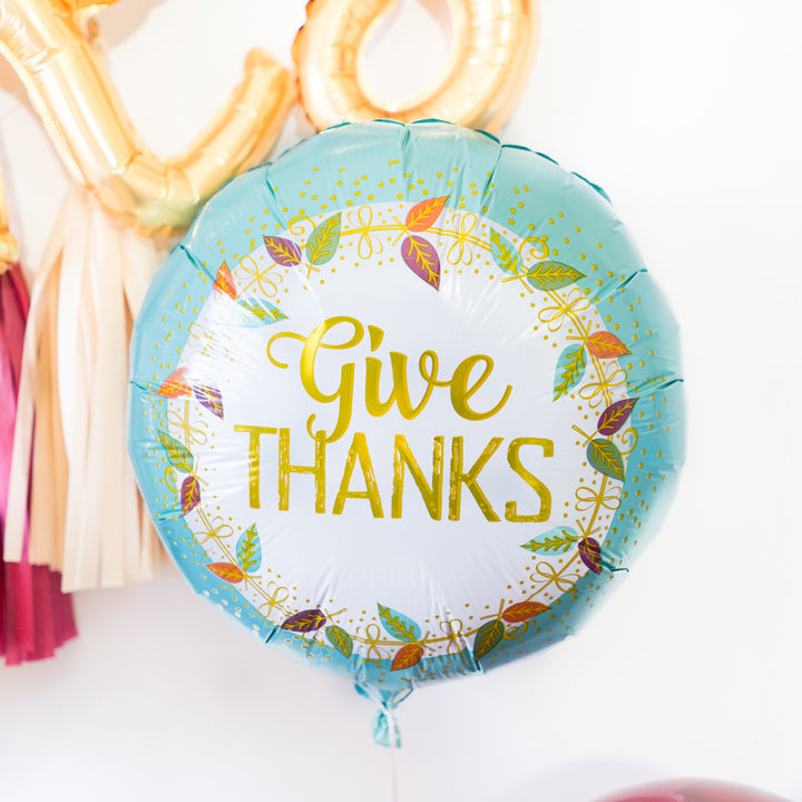 Script Give Thanks Balloon Tassel Party Box