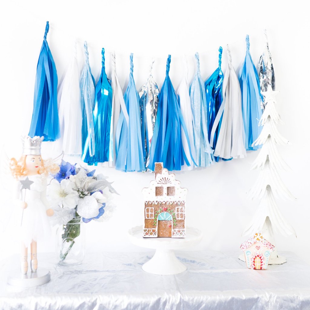 Blue Wonderland Paper Tassels