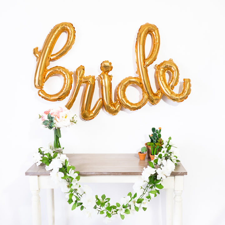 Script Bride Balloon Banner