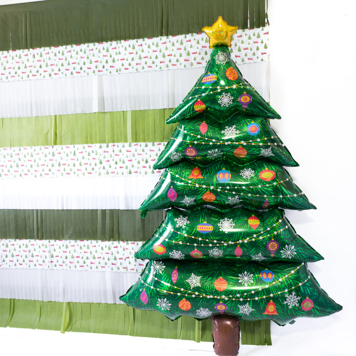 Red Truck Christmas Tree Balloon Backdrop Party Box