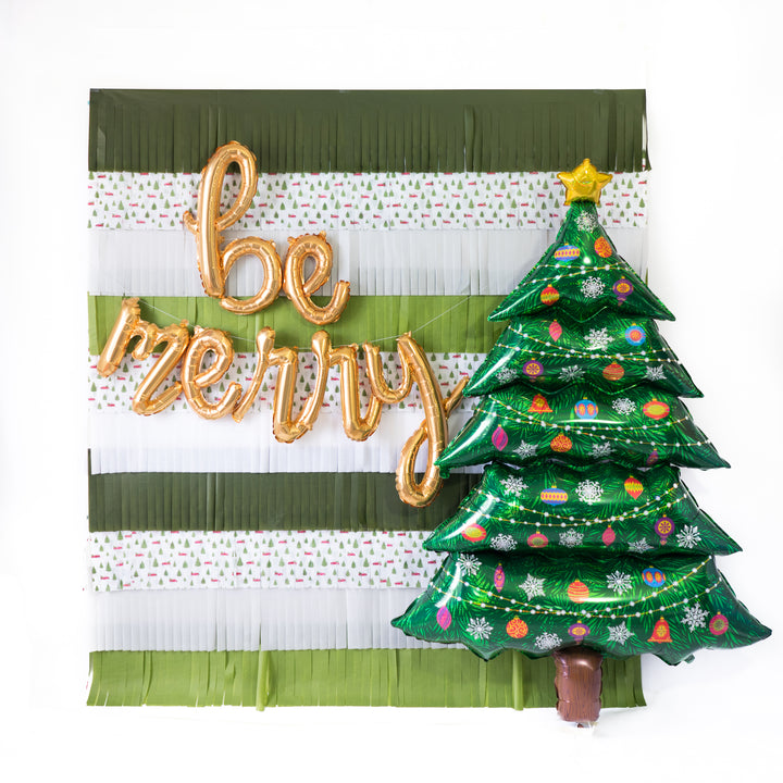 Red Truck Christmas Tree Balloon Backdrop Party Box