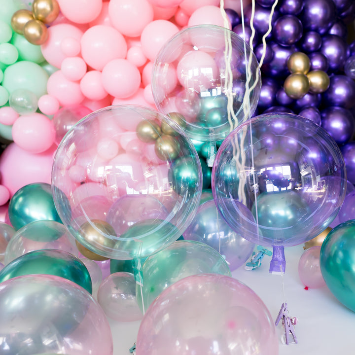 Mermaid & Unicorn Clear Balloons
