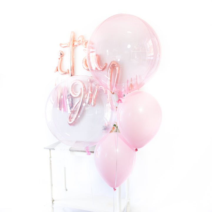 It's a Girl Script Balloon Banner