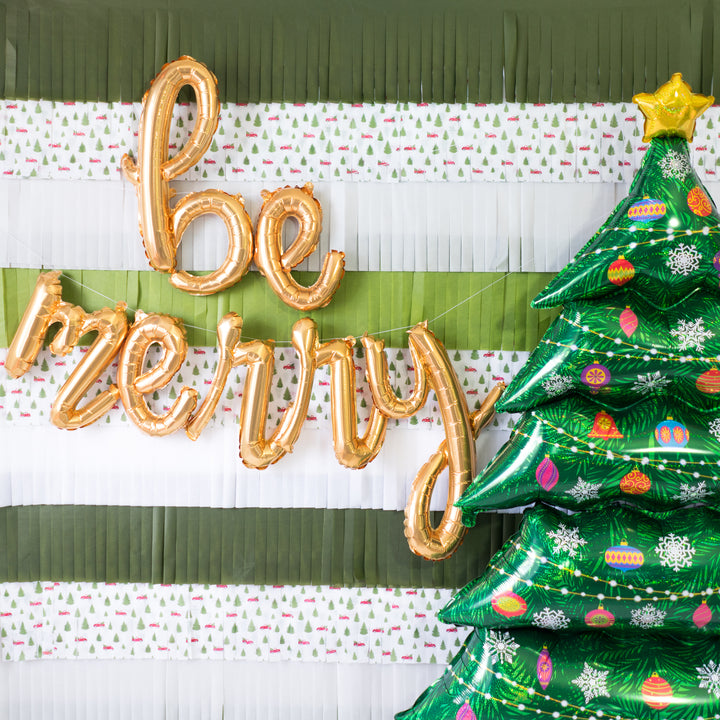 Red Truck Christmas Tree Balloon Backdrop Party Box