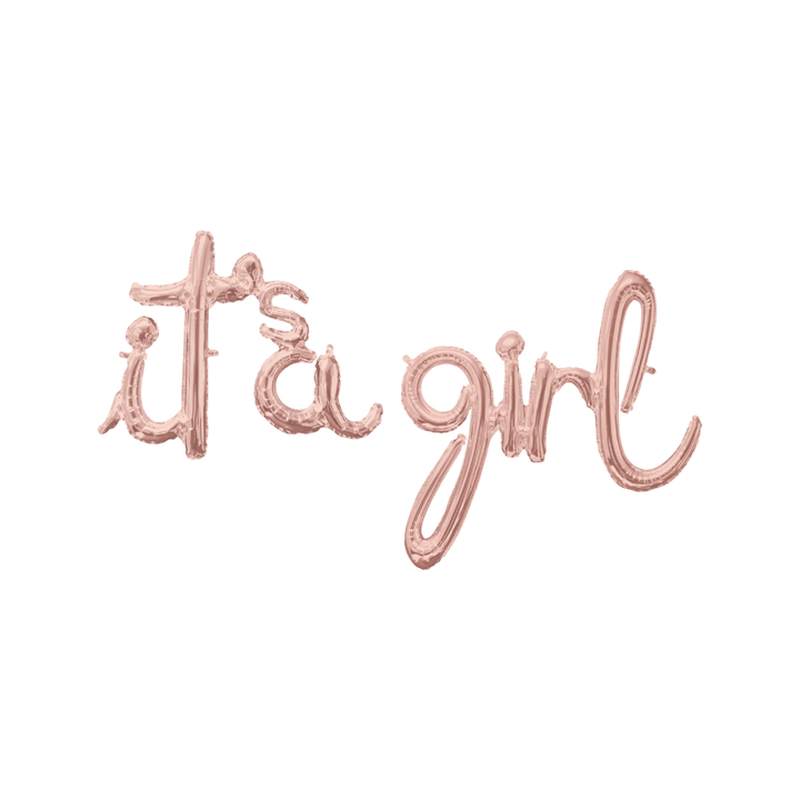 It's a Girl Script Balloon Banner