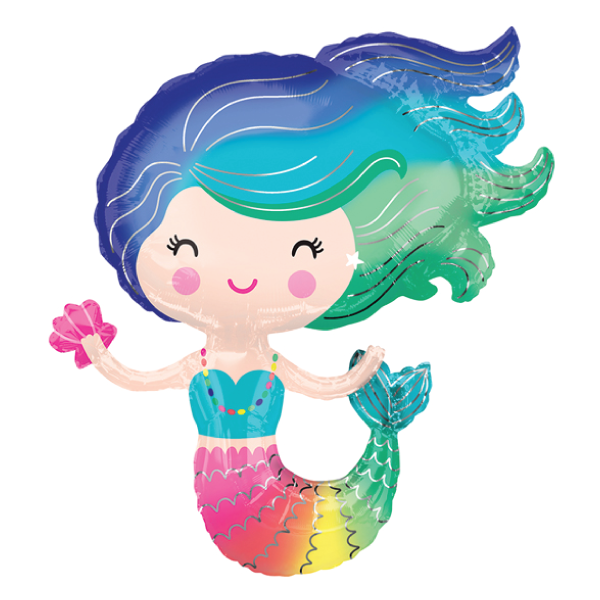 Rainbow Mermaid Balloon