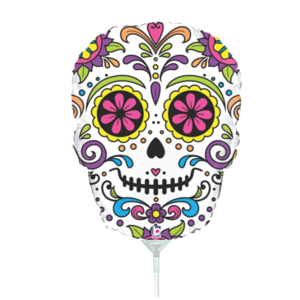 Mini Dia de los Muertos Sugar Skull Balloon
