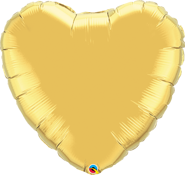 Gold Heart Balloon w/ Paper Tassels | 36"