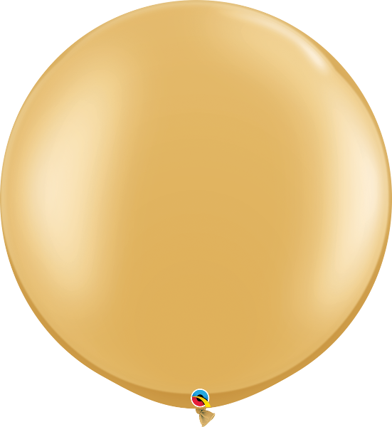 Giant Gold Balloon w/ Paper Tassels