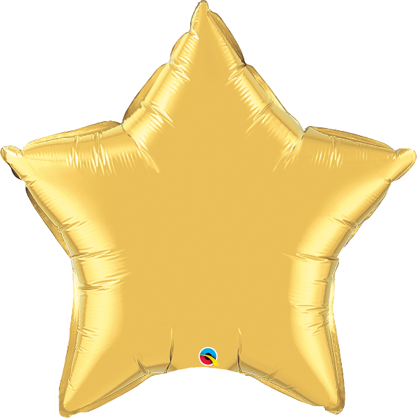 Gold Star Balloon w/ Paper Tassels | 36"