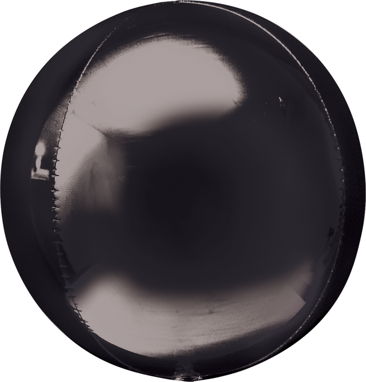 Black Orbz Balloon w/ Paper Tassels