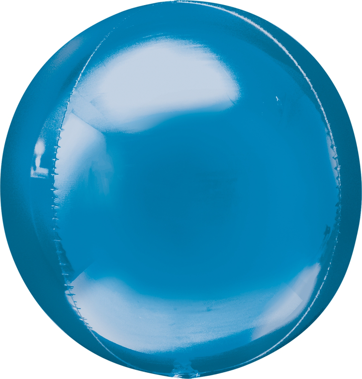 Blue Orbz Balloon w/ Paper Tassels