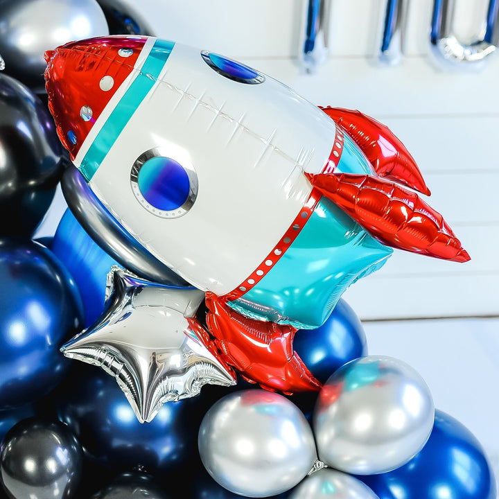 Space Rocketship Balloon | Blue Rocketship