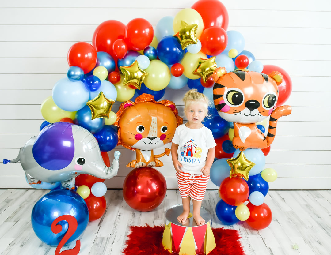 DIY Circus & Carnival Balloon Garland