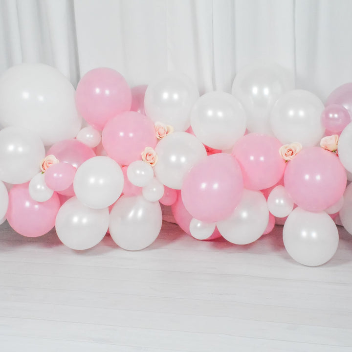 DIY Pink & White Balloon Garland