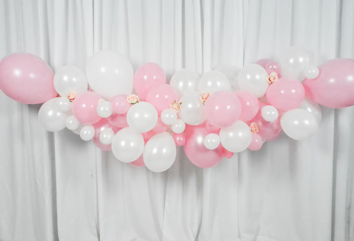 DIY Pink & White Balloon Garland
