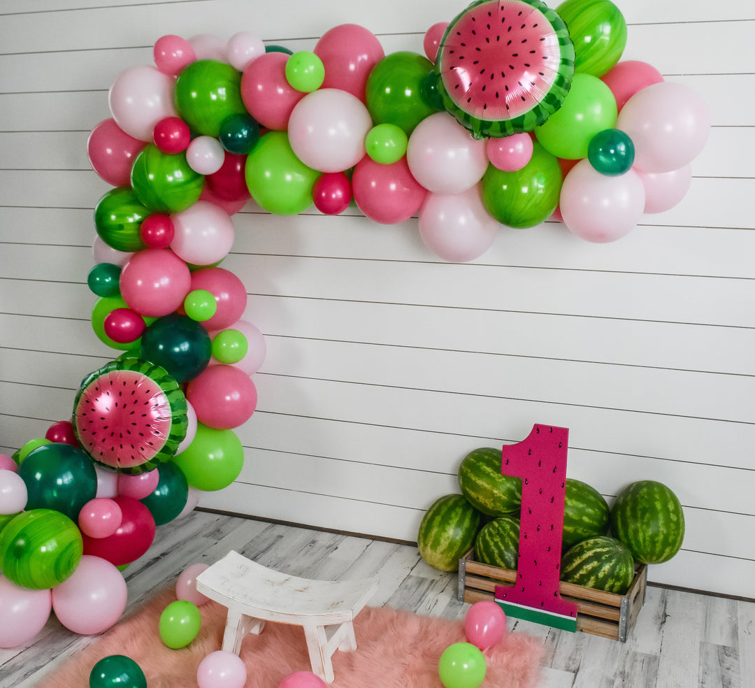 DIY Watermelon Balloon Garland  DIY Watermelon Balloon Arch, One