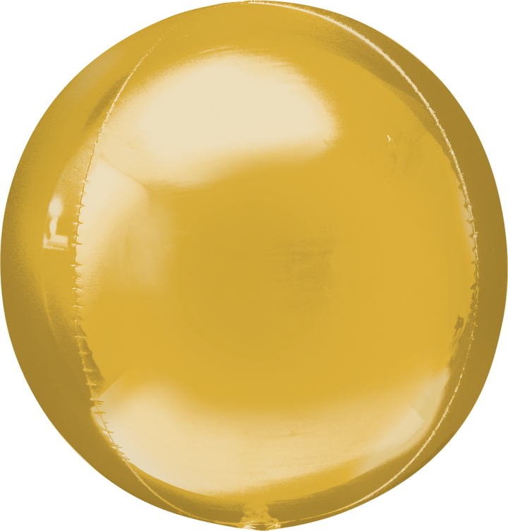 Gold Orbz Balloon w/ Paper Tassels