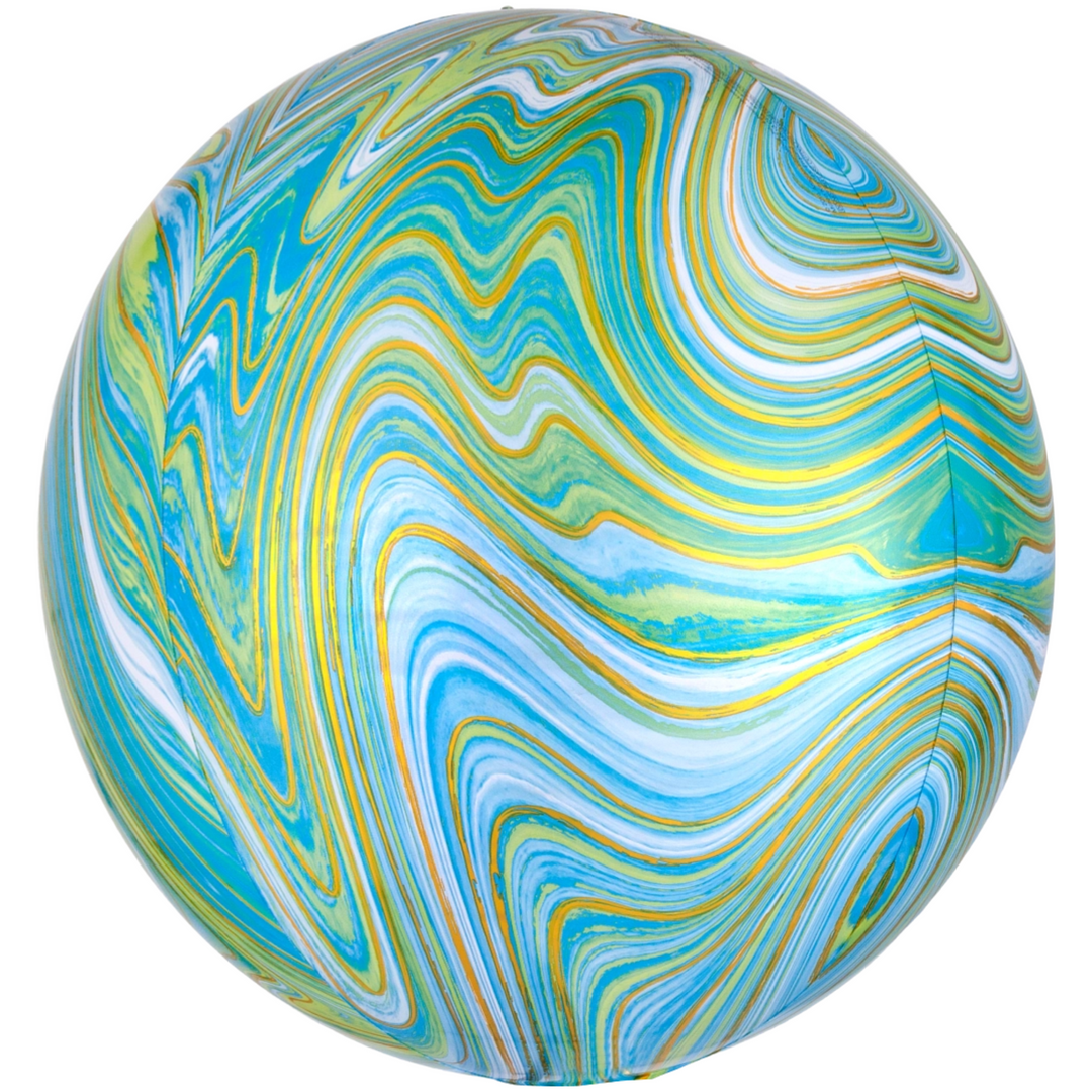 Blue Green Marblez™ Orbz® Balloon