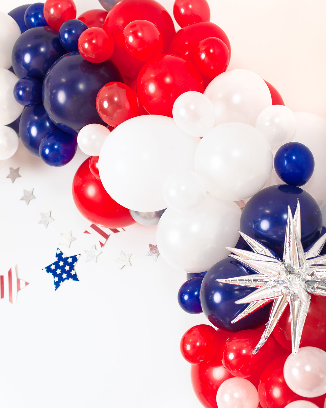 Patriotic Red Blue White Party Decorations for 4th July