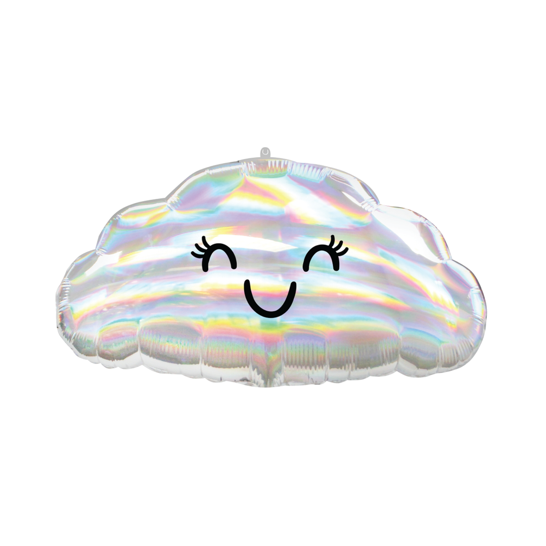Iridescent Happy Cloud Balloon  Rainbow Party Decorations, Sunshine Party  Decor – Soiree Love