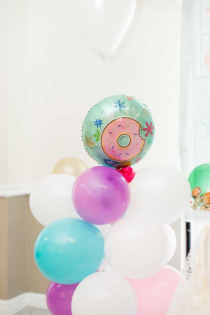 DIY Donut Sprinkles Balloon Garland Arch