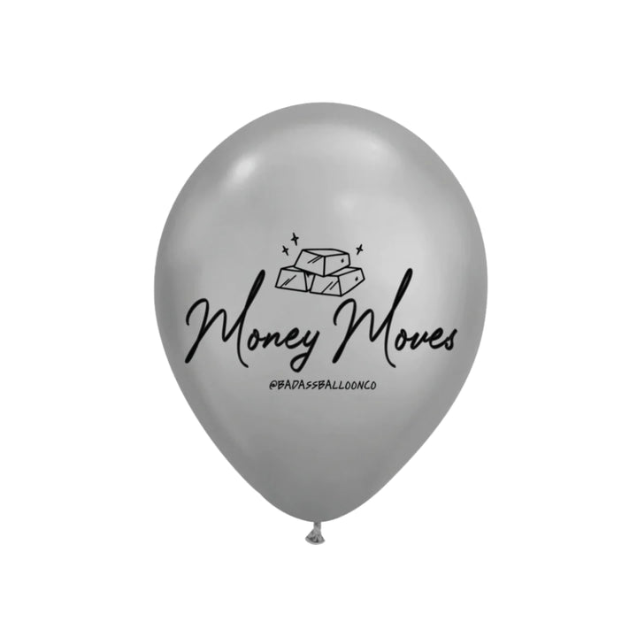 Money Moves Chrome Print Party Balloon
