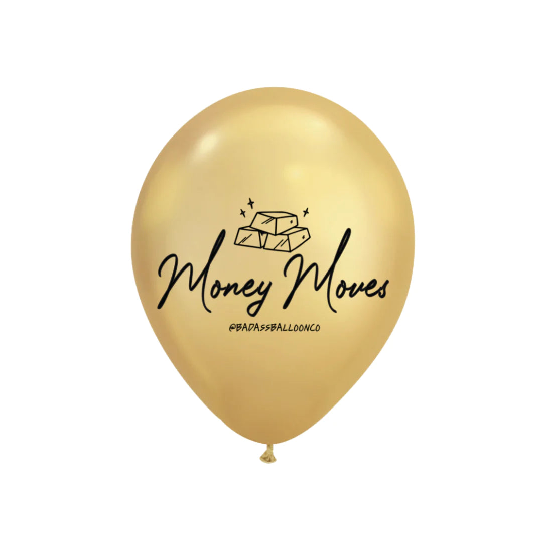 Money Moves Chrome Print Party Balloon