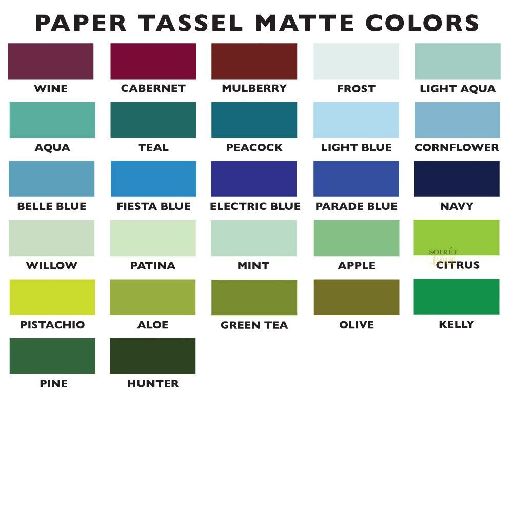 Pastel Blue Color Chart Paper