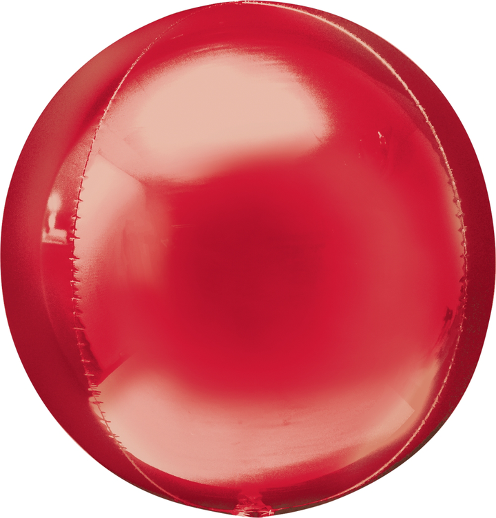 Red Orbz Balloon w/ Paper Tassels