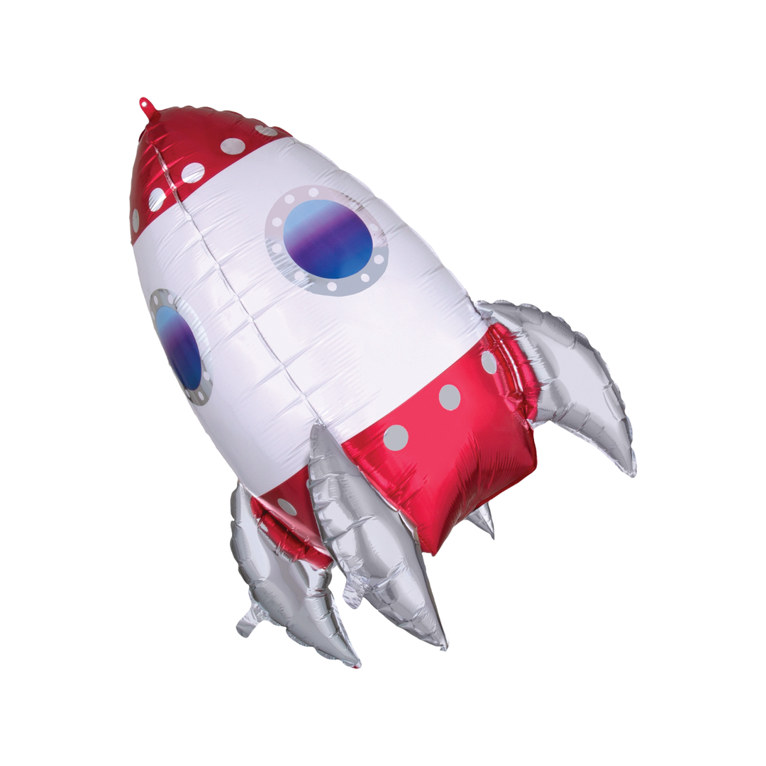 Space Rocketship Balloon | Red Rocketship
